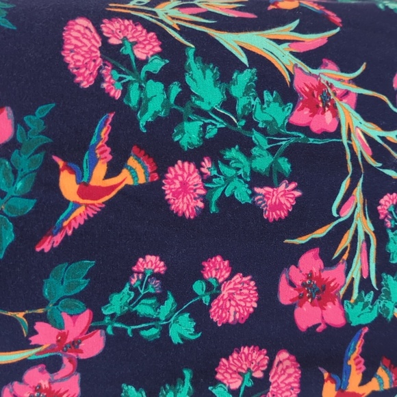 NWT Decree Floral Cold Shoulder Mini Summer Dress LARGE Navy Blue Pink Pattern - Picture 8 of 16